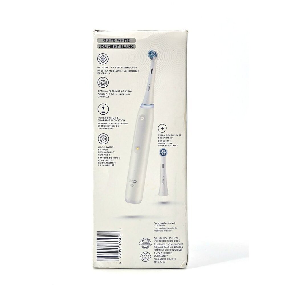 Oral-B iO Series 3 Limited Edition Rechargeable Toothbrush White 2 Brush Heads - Picture 4 of 8